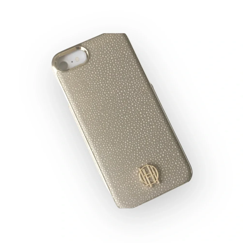 new House of Harlow 1960 ☏ Snap iPhone 6 / 7 / 8 Case ☏ Gold Printed Polka Dots